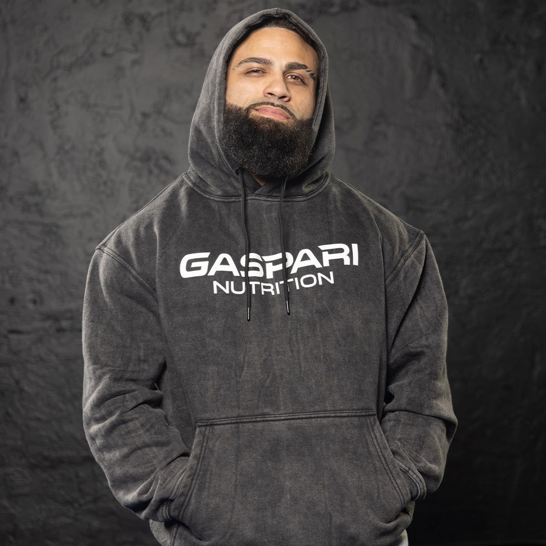 Gaspari Acid Wash Hoodie | Black - Gaspari Nutrition 
