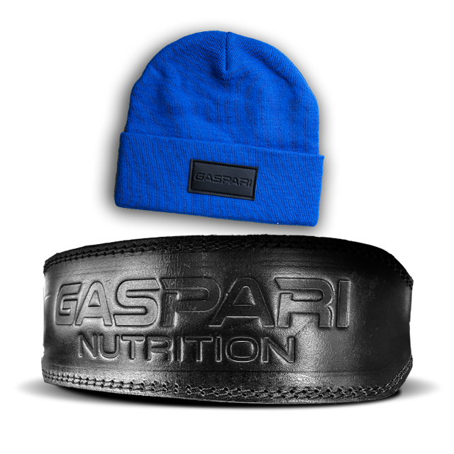 Gaspari - Genuine Leather Weight Belt + Beanie Bundle - Gaspari Nutrition