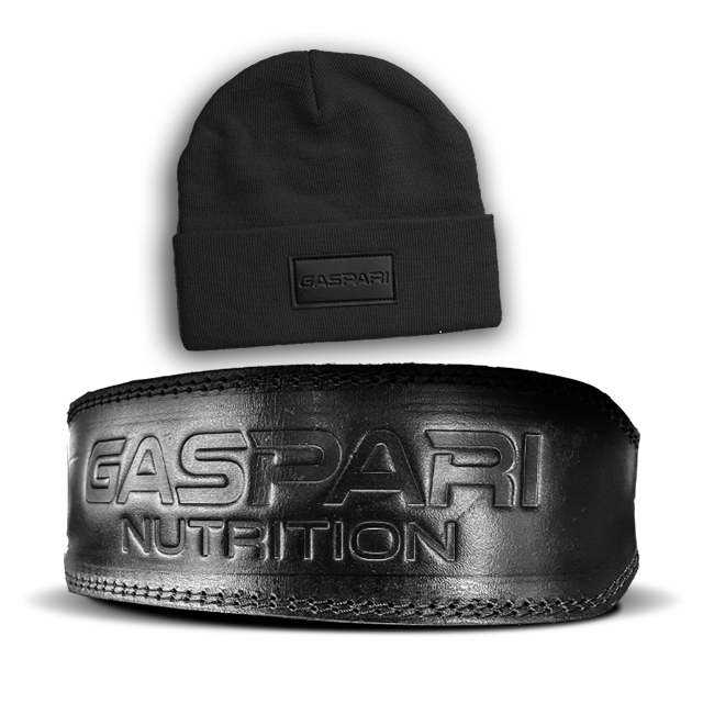 Gaspari - Genuine Leather Weight Belt + Beanie Bundle - Gaspari Nutrition 