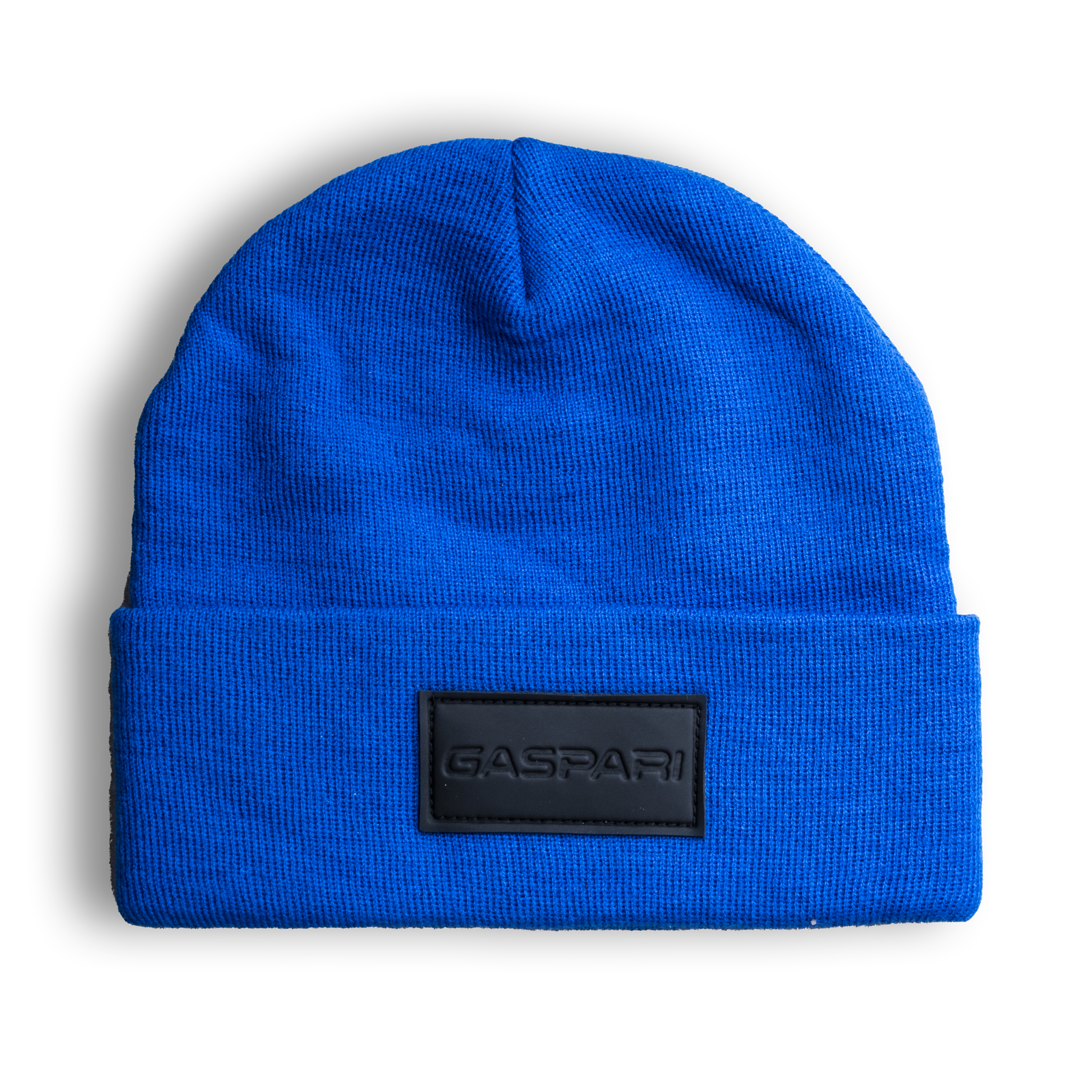 Gaspari Premium Winter Beanie in vibrant Gaspari Blue with an embossed logo.