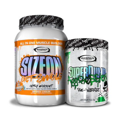 Get Swole Stack arrangement displaying SizeOn and SuperPump Aggression for fitness goals.